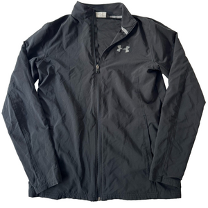Under Armour Black Jacket Coat Athletic Windbreaker Zip Up Youth XL